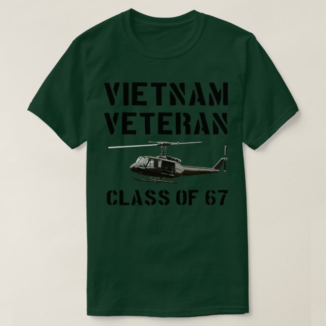 Vietnam Veteran Vietnam Veteran Huey Helicopter vo T-Shirt (Design vorne)