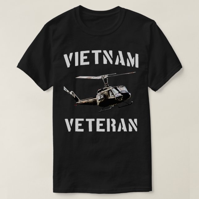 Vietnam Veteran Vietnam Veteran UH-1 Huey von Dirt T-Shirt (Design vorne)