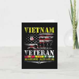 Vietnam Veteran Vintage Flag Memorial Veteranen Karte