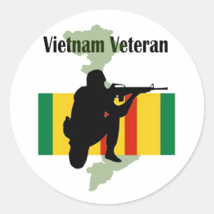Vietnam-Veteranen-Aufkleber Runder Aufkleber