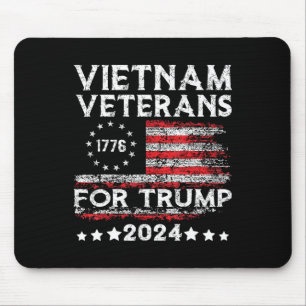Vietnam Veteranen für Trump 2025 Amerikanische Fla Mousepad