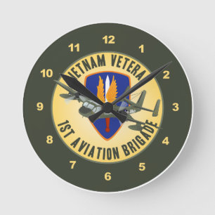 Vietnam-Veteranen-Mohikaner Runde Wanduhr