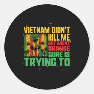 Vietnam Veterans Day Orange Agent Victims Remüden Runder Aufkleber