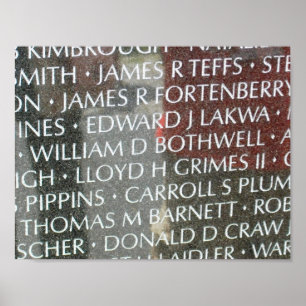 Vietnam Veterans Memorial Wall Poster
