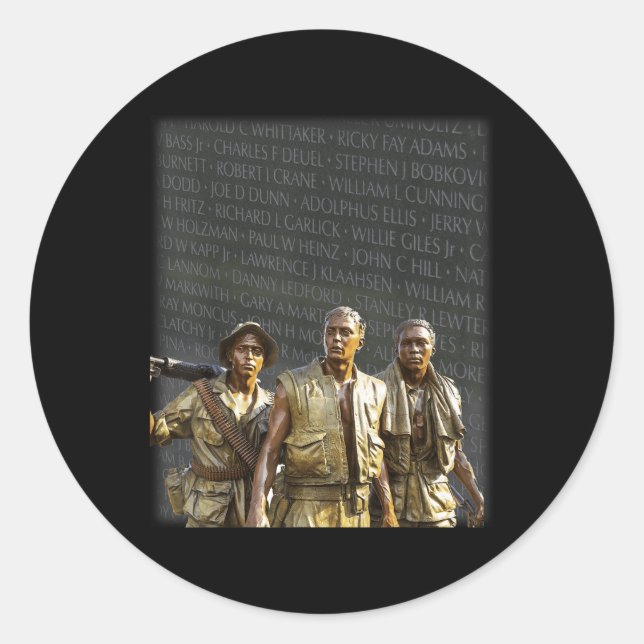 Vietnam Veterans Memorial Wall, Washington Runder Aufkleber (Vorderseite)