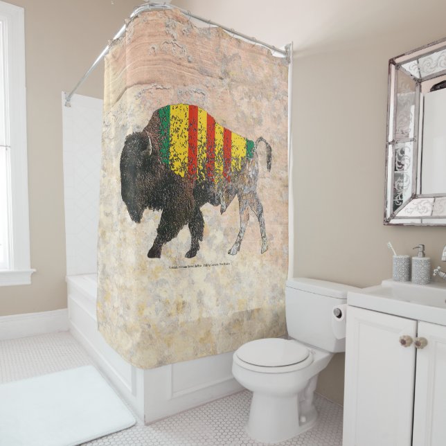 Vietnam Veterans Sacro Buffalo Duschvorhang (Beispiel)