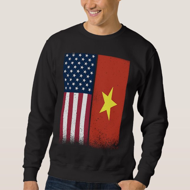 Vietnam  Vietnamese American Flags Proud USA Vietn Sweatshirt (Vorderseite)