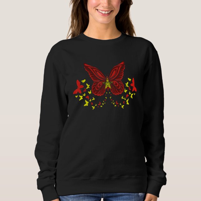 Vietnam Vietnamese Vietnam Flag Butterflies Sweatshirt (Vorderseite)