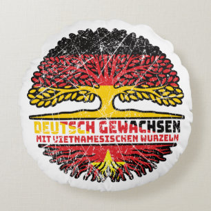 Vietnam Vietnamesisch Deutsch Deutschland Baum Rundes Kissen