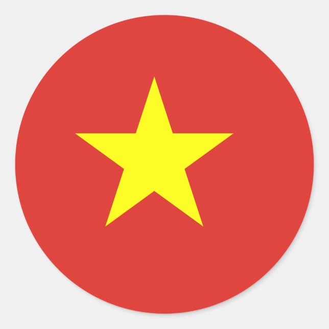 Vietnam (Vietnamesisch) Runder Aufkleber (Vorderseite)