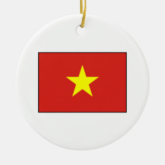 Vietnam - vietnamesische Flagge Keramik Ornament