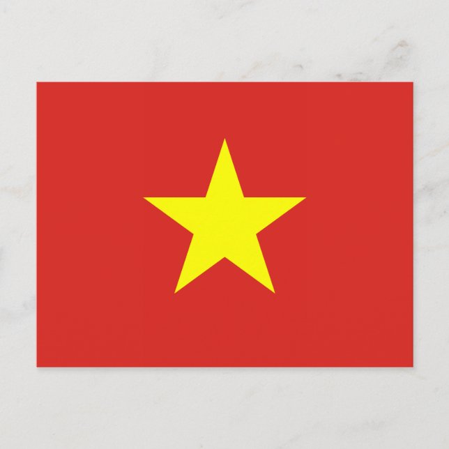 Vietnam - vietnamesische Flagge Postkarte (Vorderseite)