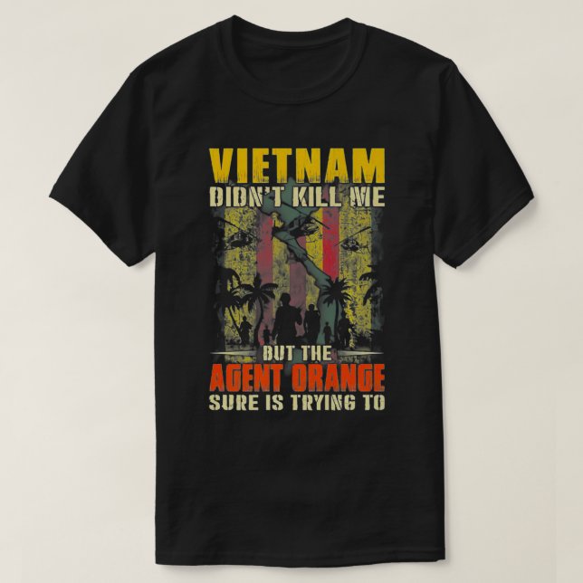 Vietnam War Orange Agent Military Victims Retired  T-Shirt (Design vorne)