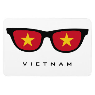 Vietnam weist benutzerdefinierten Text- und Farbma Magnet