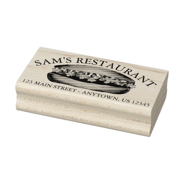 Vietnamese Banh Mi Sandwich Restaurant Adresse Gummistempel (Stempel)