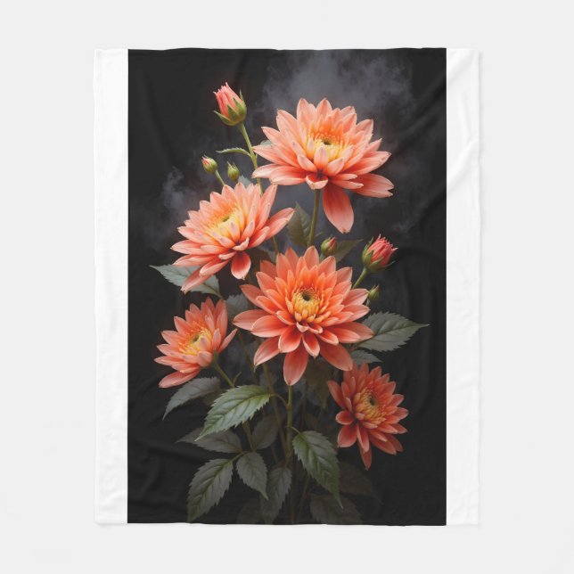 Vietnamese Chrysanthemum on the Moon Fleecedecke (Vorderseite)