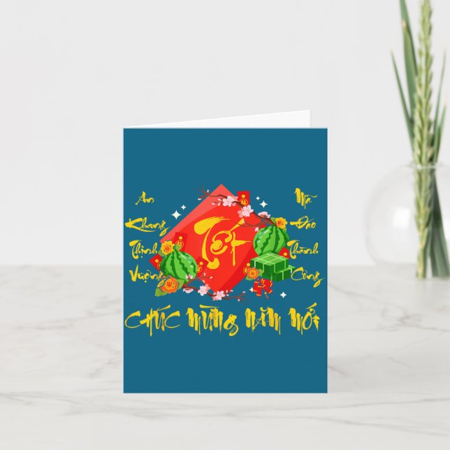 Vietnamese Lunar New Year 2026 Tet Viet Chuc Mung  Karte (Vorderseite)