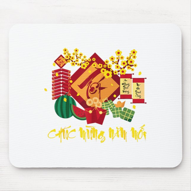 Vietnamese Lunar New Year 2026 Tet Viet Chuc Mung  Mousepad (Vorne)