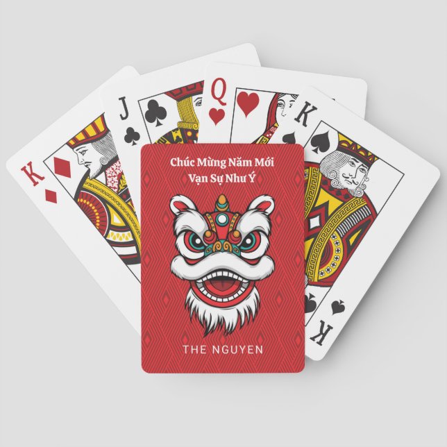 Vietnamese Lunar New Year Lion Spielkarten (Rückseite)