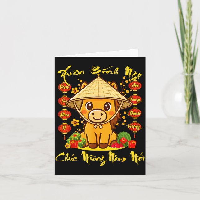 Vietnamese Lunar New Year - Tet 2026 Year Of The H Karte (Vorderseite)