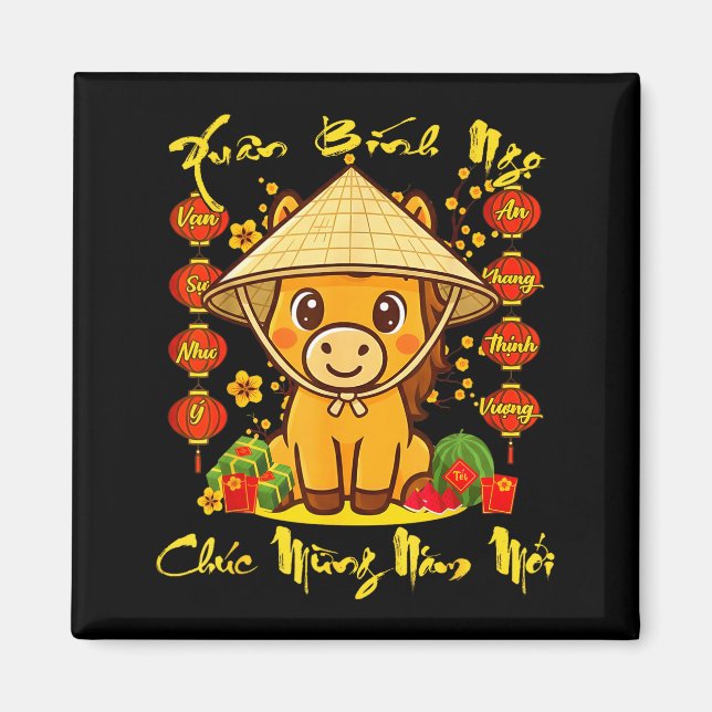 Vietnamese Lunar New Year - Tet 2026 Year Of The H Magnet (Vorne)
