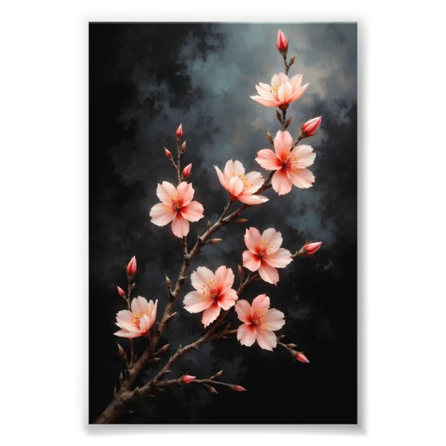 Vietnamese Peach Blossom Art Fotodruck (Vorne)