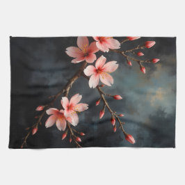 Vietnamese Peach Blossom Art Geschirrtuch