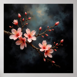 Vietnamese Peach Blossom Art Poster