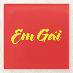 vietnamesisch (jung) Schwester - Em Gái ~ Tietet Glasuntersetzer