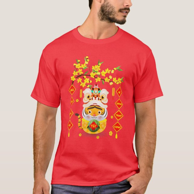 Vietnamesisch Lunar Neujahr 2022 Tiger Kids Kleink T-Shirt (Vorderseite)