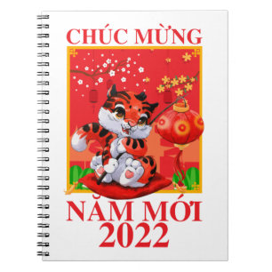 Vietnamesisch Lunar New Year Tet Viet Tiger Nam Mo Notizblock