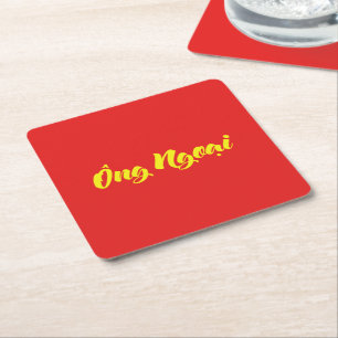 Vietnamesisch (mütterlich) Großvater - Ông Ngoi Rechteckiger Pappuntersetzer
