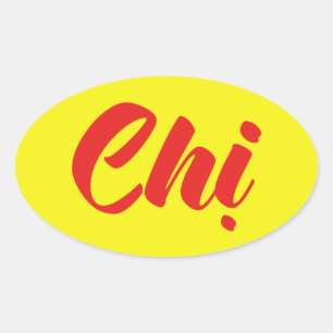 Vietnamesisch Sister - Chmi ~ TietNetVivimont Lang Ovaler Aufkleber
