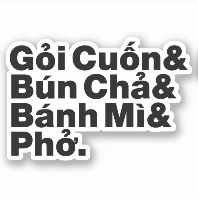 Vietnamesisch Street Food Aufkleber (Vorderseite)