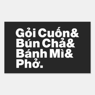 Vietnamesisch Street Food Rechteckiger Aufkleber