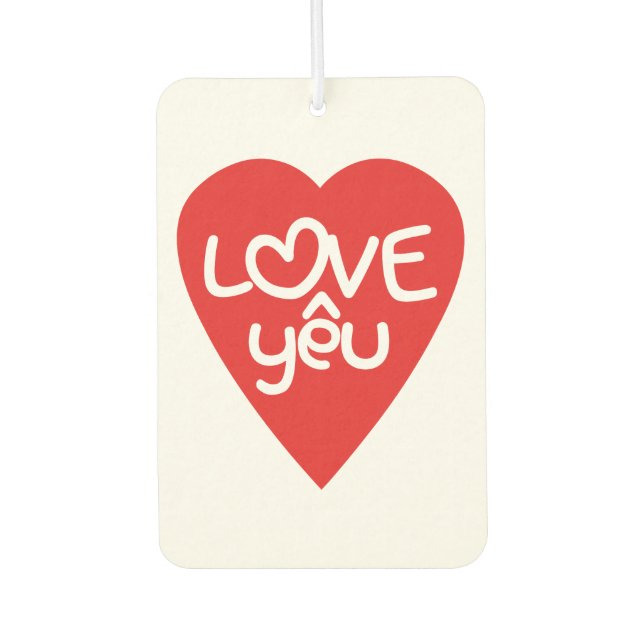 Vietnamesisch Valentine in Liebe Yêu in asiatische Autolufterfrischer (Vorderseite)