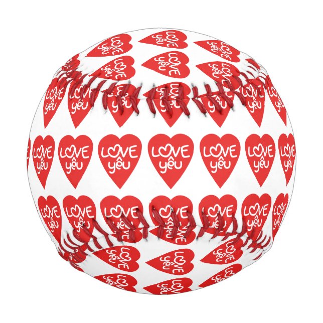 Vietnamesisch Valentine in Liebe Yêu in asiatische Baseball (Vorderseite)