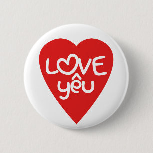 Vietnamesisch Valentine in Liebe Yêu in asiatische Button