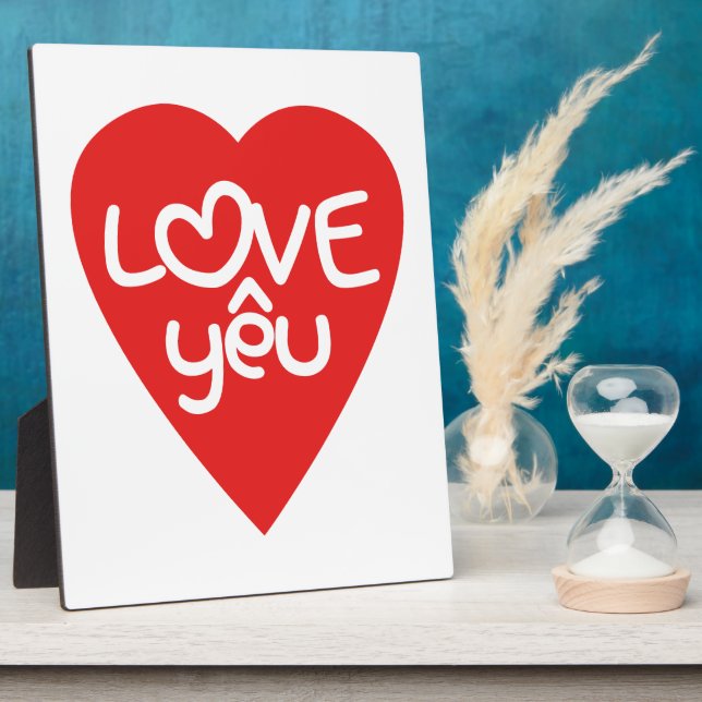 Vietnamesisch Valentine in Liebe Yêu in asiatische Fotoplatte (Seite)
