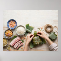 Vietnamesische Chung-Kuchen-Herstellung