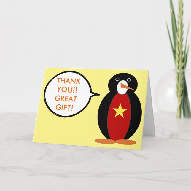 vietnamesische Flagge als Rednerin von Frau Pengui Dankeskarte (Vorderseite)