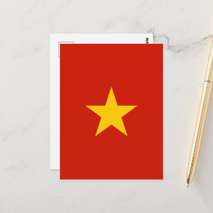 Vietnamesische Flagge Postkarte