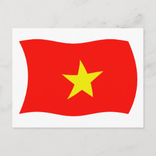 Vietnamesische Flagge Postkarte
