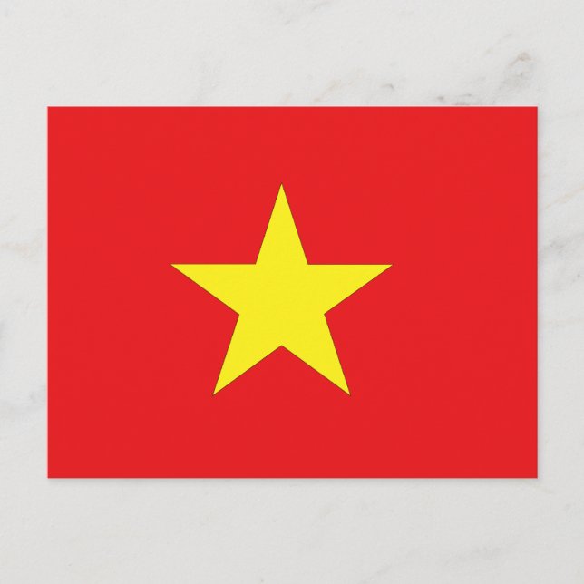 vietnamesische Flagge Postkarte (Vorderseite)