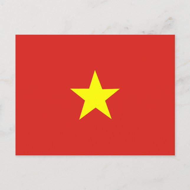 vietnamesische Flagge Postkarte (Vorderseite)