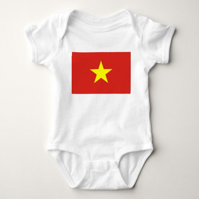 vietnamesische Flagge (Vietnam) Baby Strampler (Vorderseite)