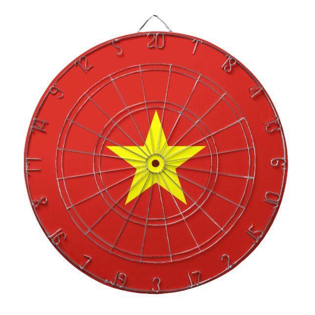 vietnamesische Flagge (Vietnam) Dartscheibe (vorne)