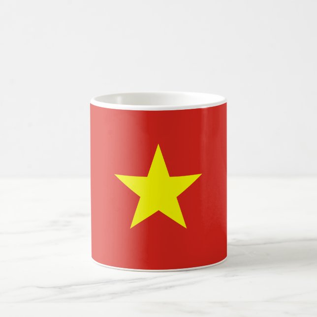 vietnamesische Flagge (Vietnam) Kaffeetasse (Mittel)