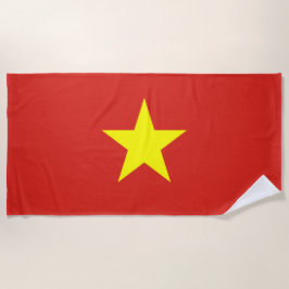 vietnamesische Flagge (Vietnam) Strandtuch