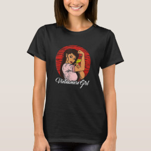 vietnamesische Flagge Vietnam vietnamesische Mädch T-Shirt